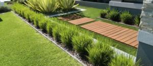 jardin moderne acier corten