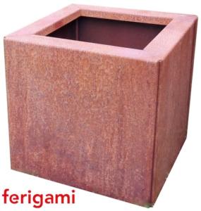 jardiniere FERIGAMI modulaire en acier corten