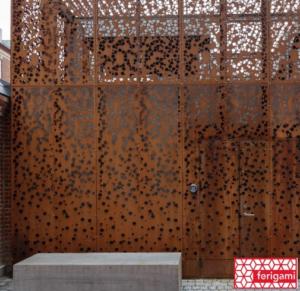 amenagement exterieur corten ferigami