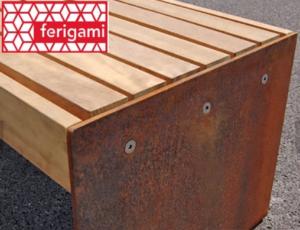 banc acier corten ferigami