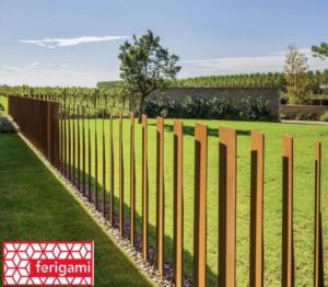 cloture acier corten ferigami