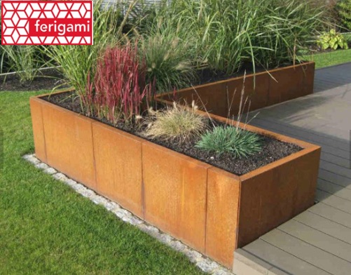 Jardinière potager en acier corten FERIGAMI