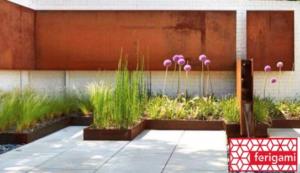 deco acier corten jardin ferigami