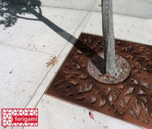 decoration grille arbre corten ferigami