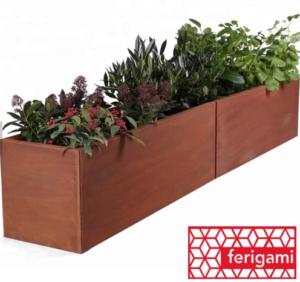 ferigami jardinieres en acier corten