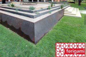 jardin design corten ferigami