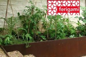 jardiniere potager ferigami acier corten