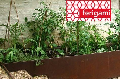 jardiniere potager FERIGAMI en acier corten