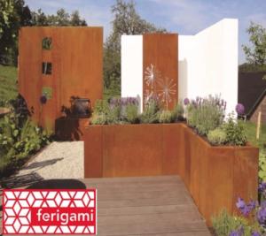 jardinieres hautes corten ferigami