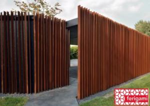 palissade acier corten ferigami