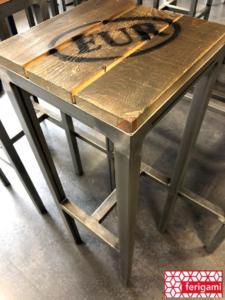 Tabouret industriel ferigami