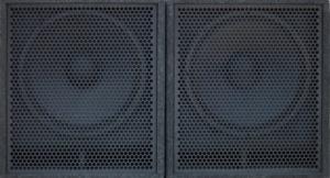 Grille en tissu noir d'enceinte. 160X100cm