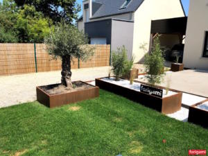 jardiniere acier corten