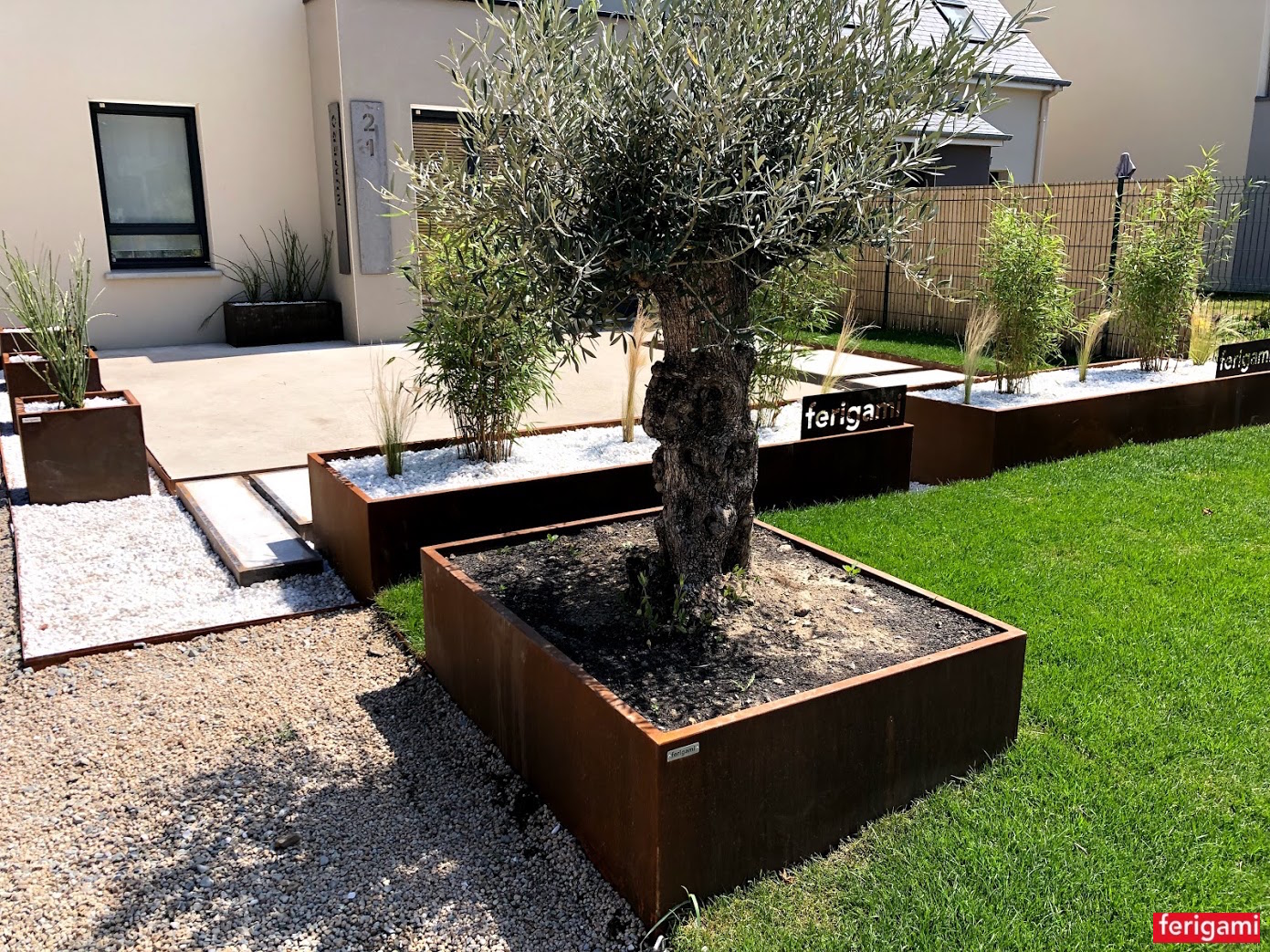 jardiniere acier corten