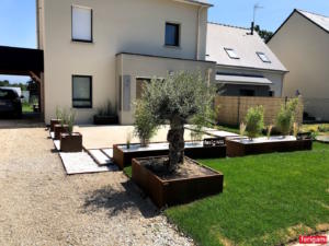 Jardinieres acier corten ferigami