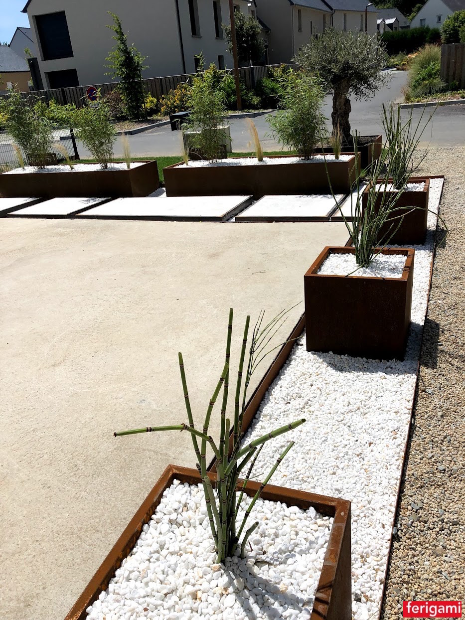 jardinieres et bordures corten