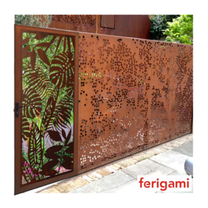 fenced corten ferigami