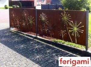 Palissage acier corten