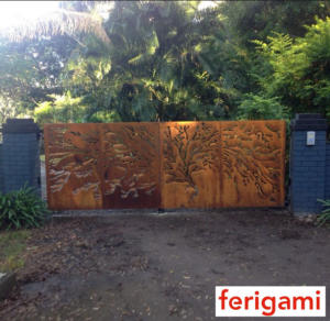 PORTAIL ACIER CORTEN