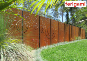 tole corten cloture ferigami