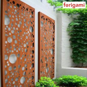 panneau decoration acier corten