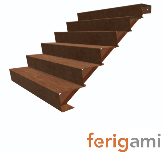 escalier corten ferigami