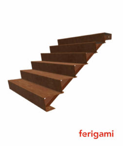 escalier corten