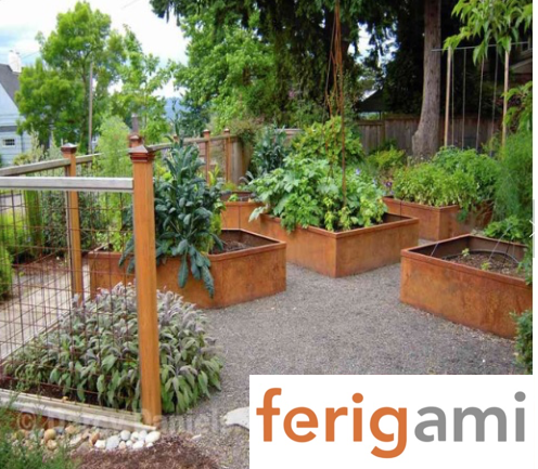 carr  potager  acier corten  et jardini res acier corten  