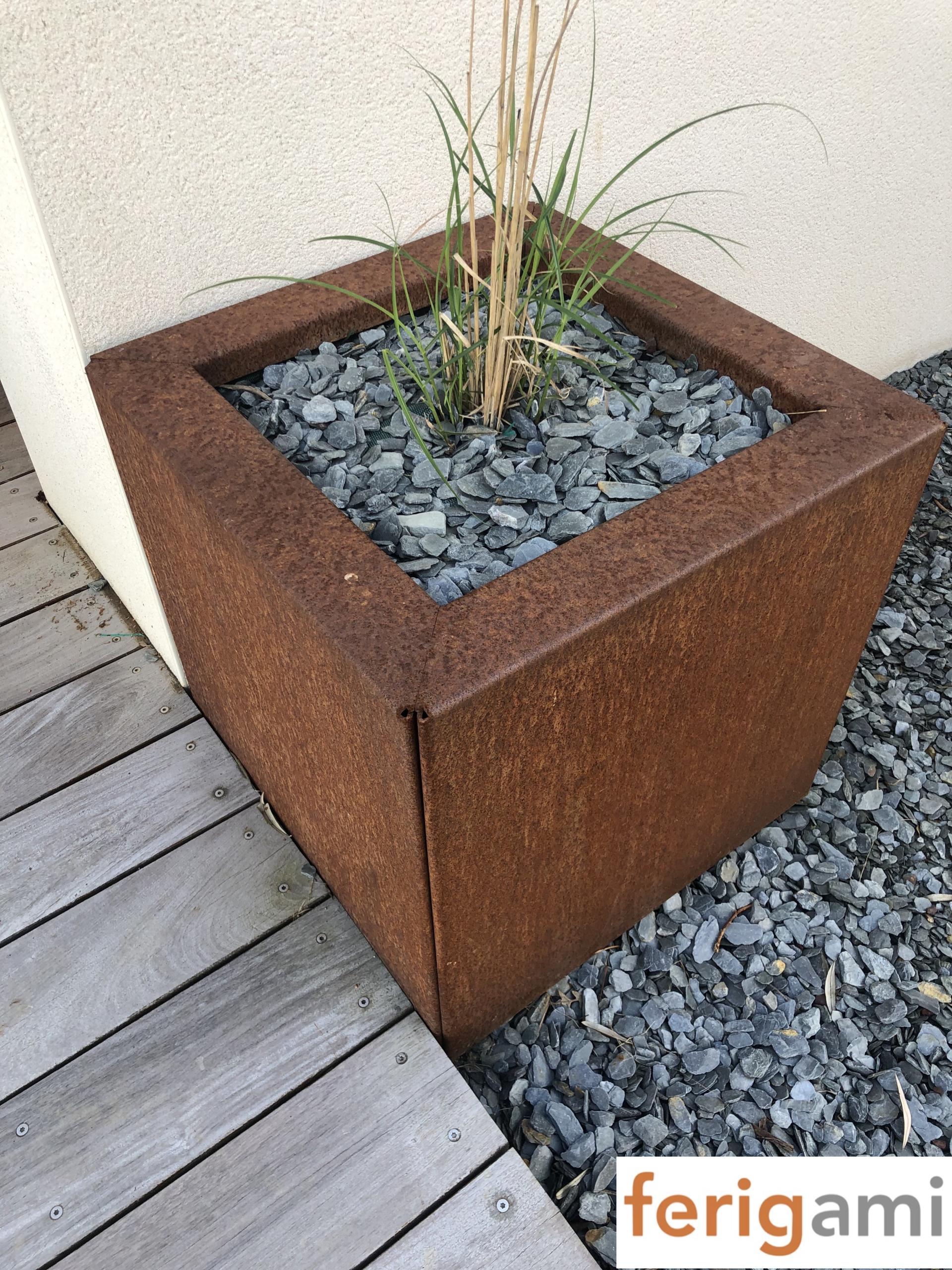 Pots pour plantes FACET en acier CorTen