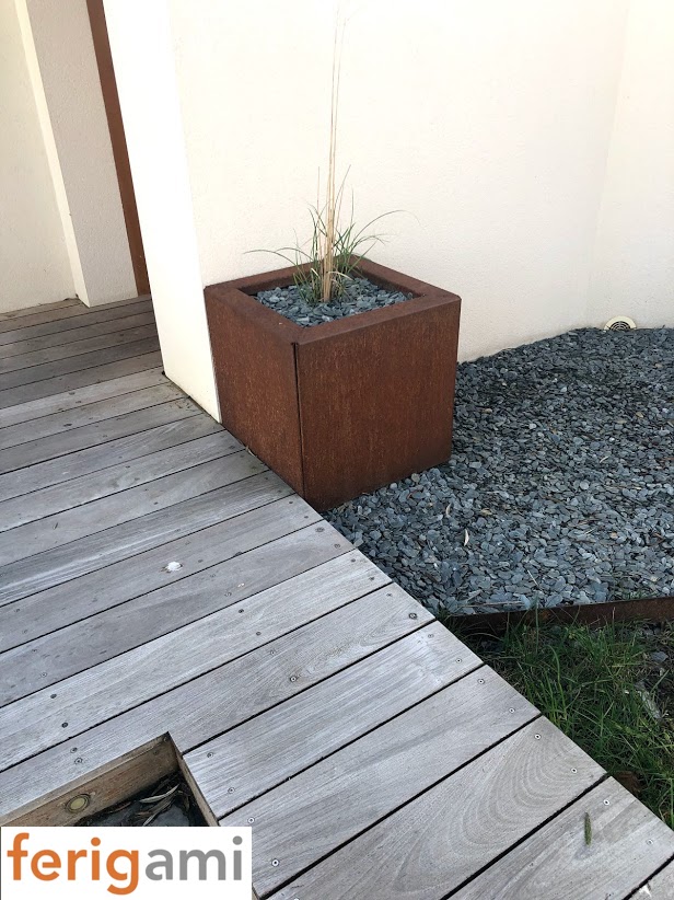 jardiniere HAUTE ACIER corten 