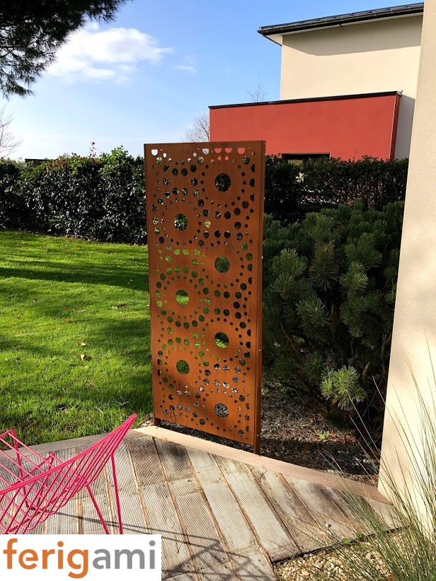 panneau brise vue corten