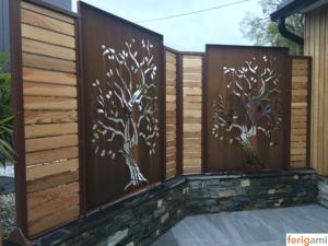 TOLE ACIER CORTEN DECORATIVE